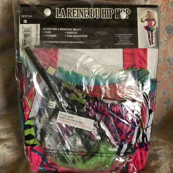 SHOW LISTING Dreamgirl Halloween Costume Jrs Hip Hop Queen - Picture 8 of 10